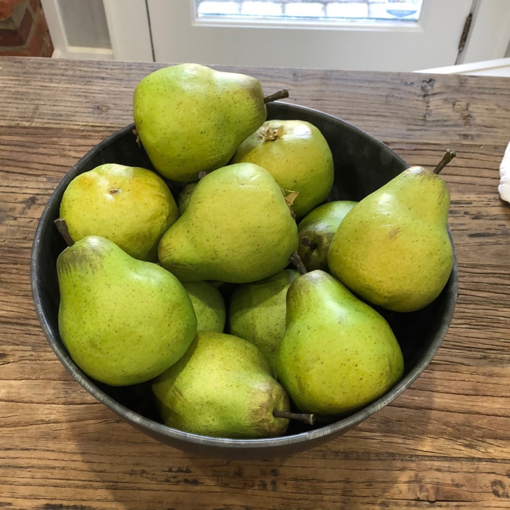 Pottery Barn Decorative Green Pears